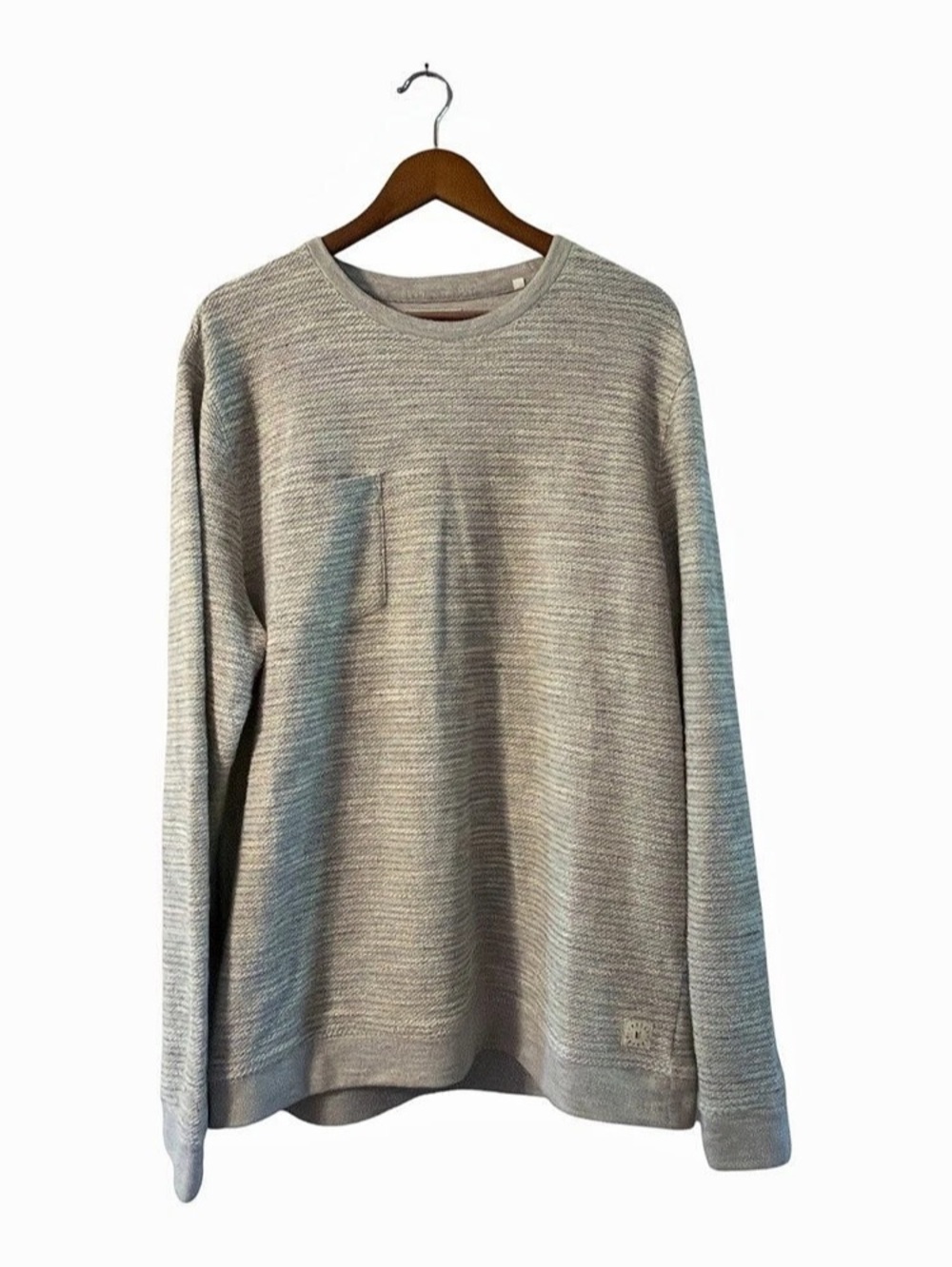Coastal Linksoul Gray Textured Crewneck Pocket Sweatshirt Men’s XL Golf Pullover